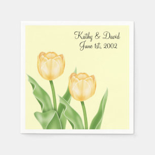 Guardanapo De Papel Tulipas Amarelas (Casamento)