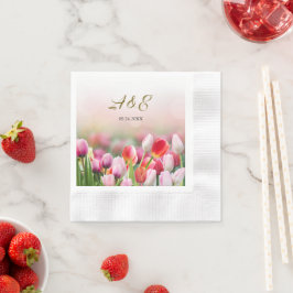 Guardanapo De Papel Tulipas Coloridas Elegante Papel Napkin