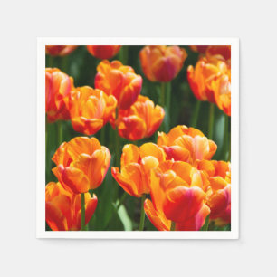 Guardanapo De Papel Tulipas laranja-claras no parque