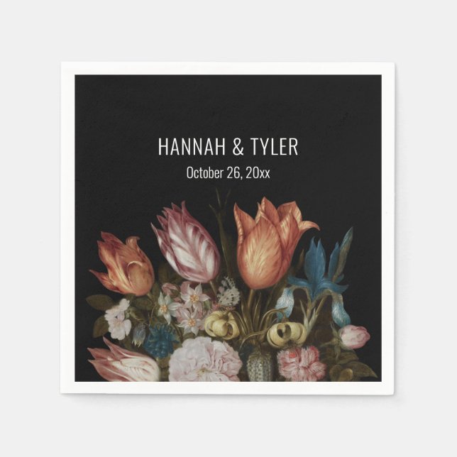 Guardanapo De Papel Tulipas Pintadas Neerlandesas Iris + Florais Mais  (Frente)