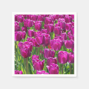 Guardanapo De Papel Tulipas Roxas