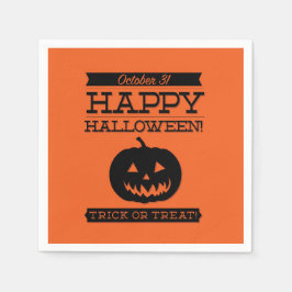 Guardanapo De Papel Tupografia retro Halloween
