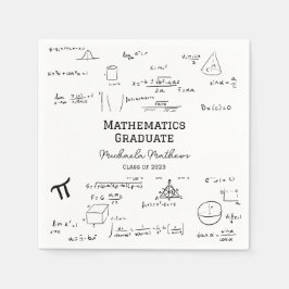 Guardanapo De Papel Turma de Graduados em Matemática Branca