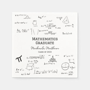 Guardanapo De Papel Turma de Graduados em Matemática Branca