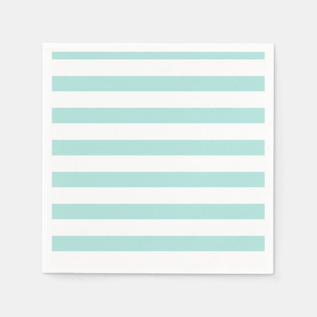 Guardanapo De Papel Turquesa clara e horizontal branca (Frente)