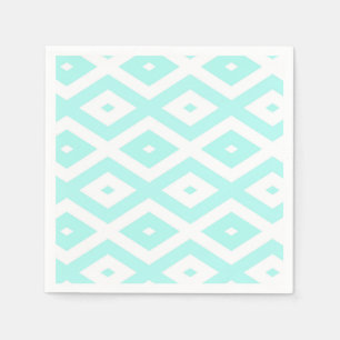 Guardanapo De Papel Turquesa e padrão de diamante branco