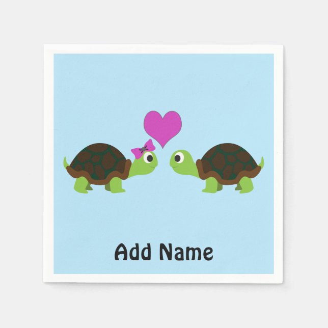 Guardanapo De Papel Turtle Love (Frente)