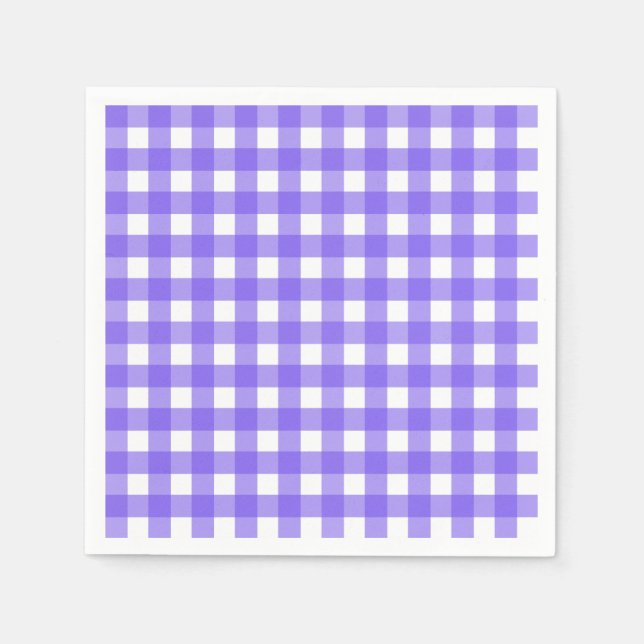 Guardanapo De Papel Turwinkle e gingham branco (Frente)