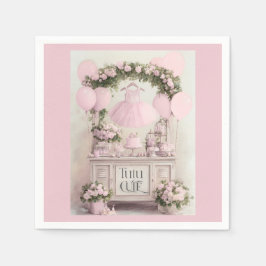 Guardanapo De Papel Tutu Cute Ballet Pink Ballerina Theme for Girls