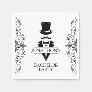 Guardanapo De Papel Tuxedo Bachelor Party Coctail