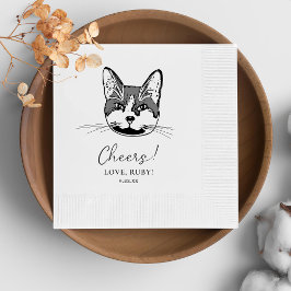 Guardanapo De Papel Tuxedo Cat Personalizada Cheers Napkins