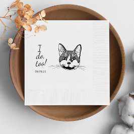 Guardanapo De Papel Tuxedo Cat Personalizado I Doo Também
