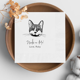 Guardanapo De Papel Tuxedo Cat Personalizou Bebida Em Mim