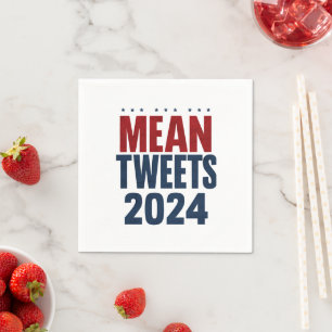 Guardanapo De Papel Tweets Maldosos 2024 Eleição Divertida Trump
