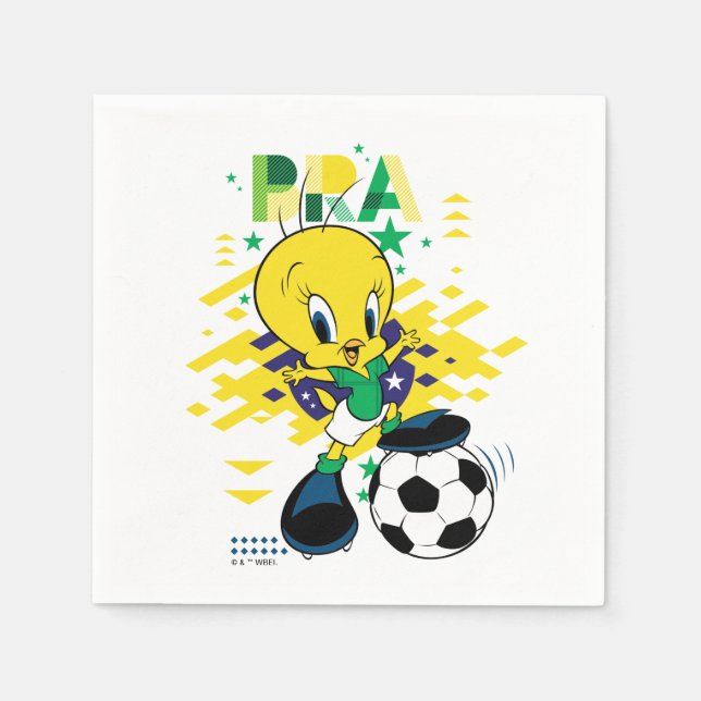 Guardanapo De Papel TWEETY™ Team Brazil Soccer Graphic (Frente)