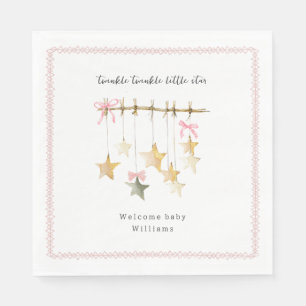 Guardanapo De Papel Twinkle Little Star Boho Laços Baby Shower