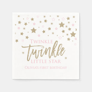 Guardanapo De Papel Twinkle Twinkle Little Star no primeiro aniversár