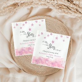 Guardanapo De Papel Twinkle Twinkle Little Star Pink Girl Baby Shower