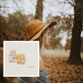 Guardanapo De Papel Twins Boho Chá de fraldas Coquetel