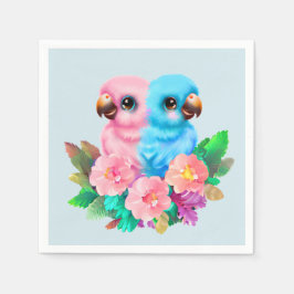 Guardanapo De Papel Twins de Papagaio Bebês