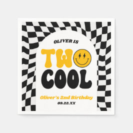 Guardanapo De Papel Two Cool Retro First 2nd Birthday Party