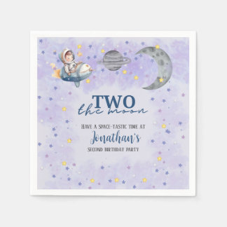 Guardanapo De Papel Two The Moon Boy Space Rocket 2nd Birthday 