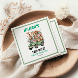 Guardanapo De Papel Two Wild Safari Animal 2nd Birthday Party