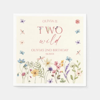 Guardanapo De Papel Two Wild Wildflower Wild Flower 2nd Birthday Party