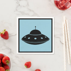 Guardanapo De Papel UFO Sci Fi Voando Cocktail