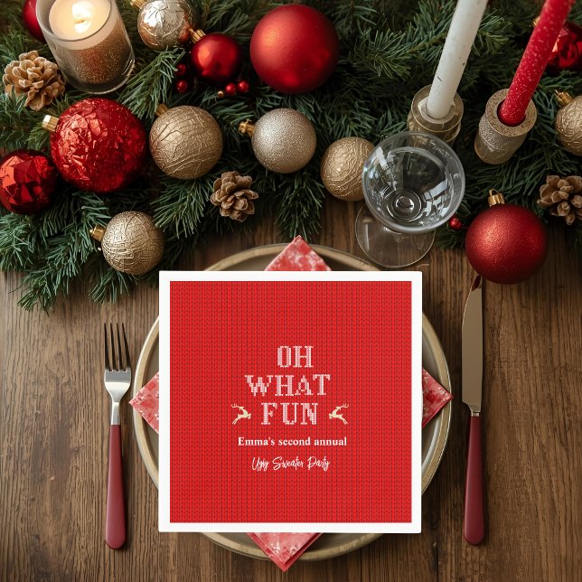 Guardanapo De Papel Ugly Christmas Sweater Holiday Party  (Criador carregado)