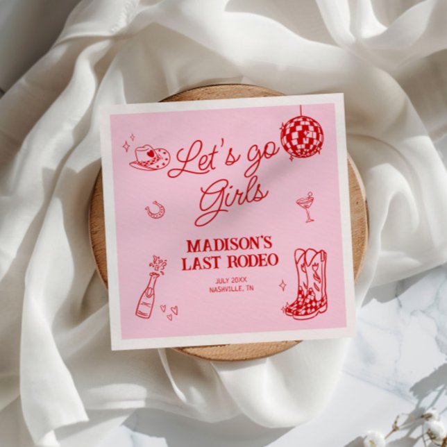 Guardanapo De Papel Última Bachelorette de Cowgirl Rodeo (Criador carregado)