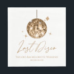 Guardanapo De Papel Última Festa de solteira de Disco Dourada<br><div class="desc">Estes são Dourados Disco Ball Último Papel de Festa de solteira Disco Napkins!</div>