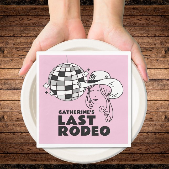 Guardanapo De Papel Última Festa de solteira Rodeo Disco (Criador carregado)