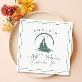 Guardanapo De Papel Última vela antes da solha náutica do véu