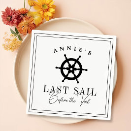 Guardanapo De Papel Última vela antes da solha náutica do véu