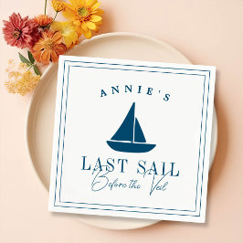 Guardanapo De Papel Última vela antes da solha náutica do véu