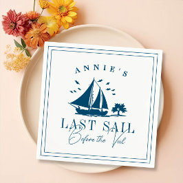 Guardanapo De Papel Última vela antes da solha náutica do véu