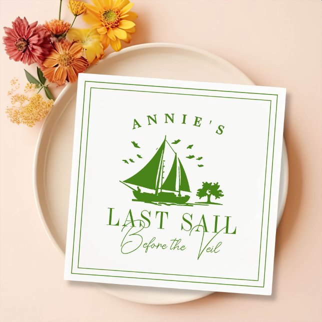 Guardanapo De Papel Última vela antes da solha náutica do véu (Criador carregado)