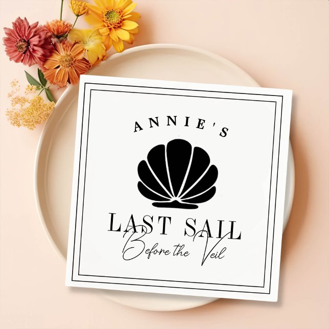 Guardanapo De Papel Última vela antes da solha náutica do véu (Criador carregado)