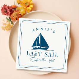 Guardanapo De Papel Última vela antes da solha náutica do véu