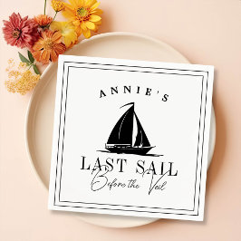 Guardanapo De Papel Última vela antes da solha náutica do véu