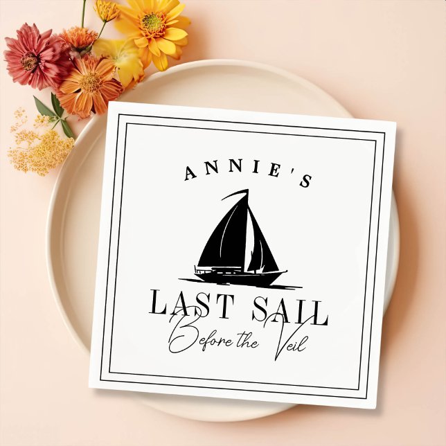 Guardanapo De Papel Última vela antes da solha náutica do véu (Criador carregado)