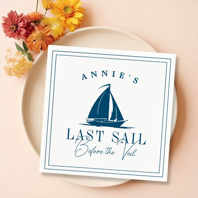 Guardanapo De Papel Última vela antes da solha náutica do véu (Criador carregado)