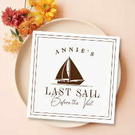 Guardanapo De Papel Última vela antes da solha náutica do véu