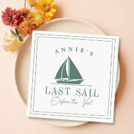 Guardanapo De Papel Última vela antes da solha náutica do véu