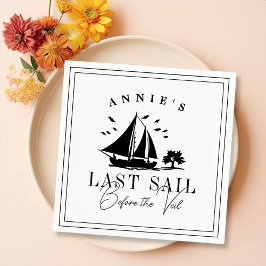 Guardanapo De Papel Última vela antes da solha náutica do véu