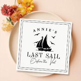 Guardanapo De Papel Última vela antes da solha náutica do véu