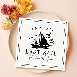 Guardanapo De Papel Última vela antes da solha náutica do véu