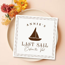 Guardanapo De Papel Última Vela Antes do Véu Despedida de Solteira Náu