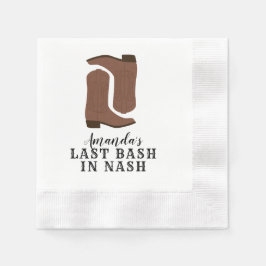 Guardanapo De Papel Último Bash em Nash Bachelorette Boots